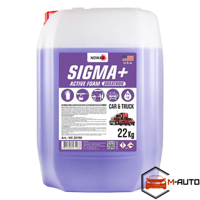Піна активна суперконцентрат для безконтакт.мийки 22kg Nowax Sigma + Active Foam Dosatron NX20190 фото