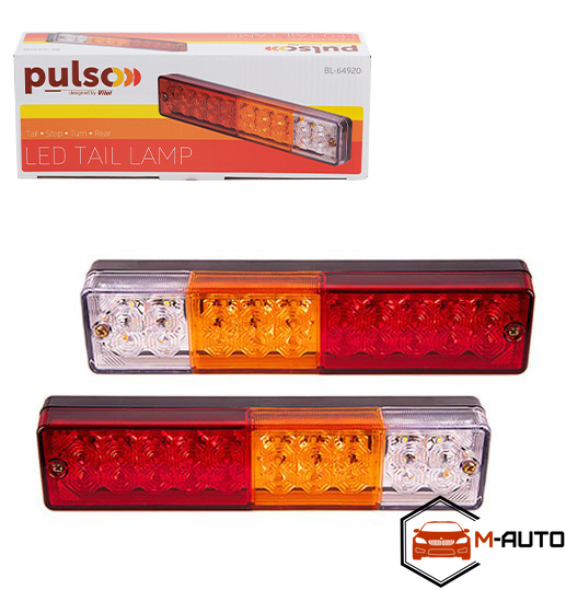 Ліхтар задній PULSO BL-64920 20LED/12-24V/238х51х31mm/2шт BL-64920 (50) фото