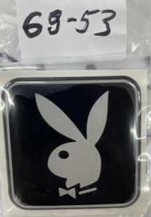 Наклейка силіконова "Playboy" 5*5 чорний 69-53 69-53 фото