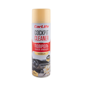 Поліроль панелі приладів CarLife Bаніль. Cockpit Cleaner 500ml (24шт/ящ) CF502 фото