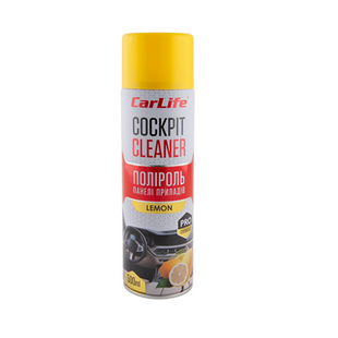 Поліроль панелі приладів CarLife Лимон. Cockpit Cleaner 500ml (24шт/ящ) CF503 фото