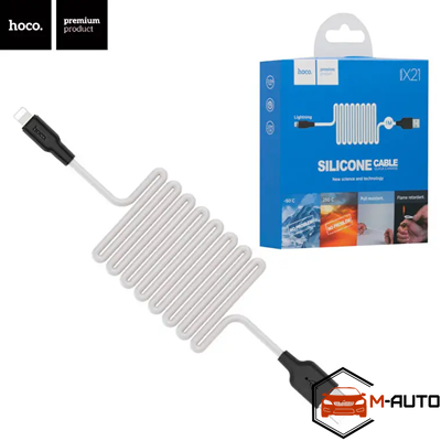 Кабель Hoco X21 Plus apple USB 1m Silicone НФ-00002066 фото