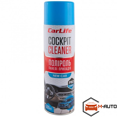 Поліроль панелі приладів CarLife Нова машина. Cockpit Cleaner 500ml (24шт/ящ) CF506 фото