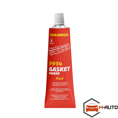 Герметик силіконовий (червоний) Mannol 9914 Silicone-Gasket Red 9914 фото