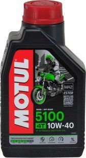 Масло Motul 10W40 4T 1L 5100 (104066)-(111829) 104066 фото