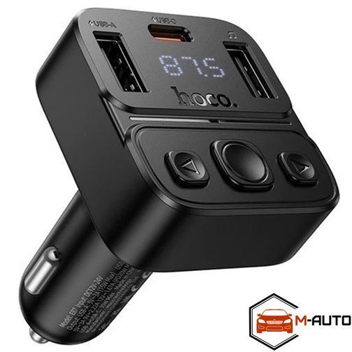 FM-трансмітер модулятор Hoco E87 USB-C PD20W+USB 15W Total 35W (Чорний) E87 фото