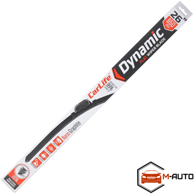 Щітка склоочисника безкаркасна CarLife DYNAMIC 26/650 мм (1шт) D65 фото