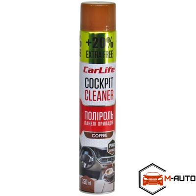 Поліроль панелі приладів CarLife Кава. Cockpit Cleaner 750ml (24шт/ящ) CF757 фото