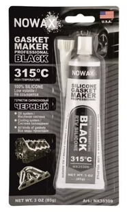 Герметик Nowax прокладок високотемпературний 100% силіконовий чорний (85g + 315C) NX35309 фото