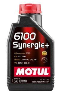 Motul 10W40 1L 6100 SYNERGIE+/501-505 (108646102781) 108646-102781 фото