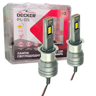 DECKER LED PL-05 H3 H/L LED 30W, 5000K, 7000Lm, 9-32V Лампа Основного світла PL-05 H3 фото