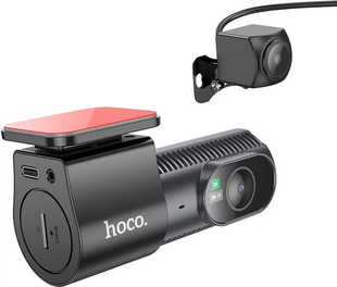 Відеореєстратор Hoco DV8 2K display hidden driving recorder (with rear camera) Black DV8 фото