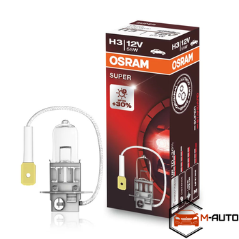 Лампа OSRAM H3 12V 55W PK22S + 30% НФ-00010956 фото