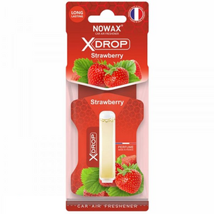 Ароматизатор целюлозний з капсулою Nowax серія X Drop - Strawberry (25шт/ящ) NX00060 фото