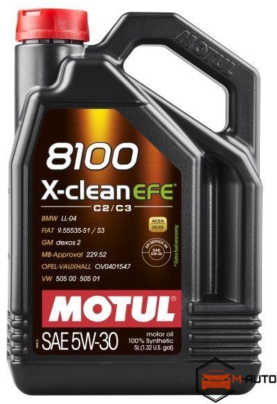 Motul 5W30 5L 8100 X-CLEAN EFE C2/C3 (109471) 109471 фото