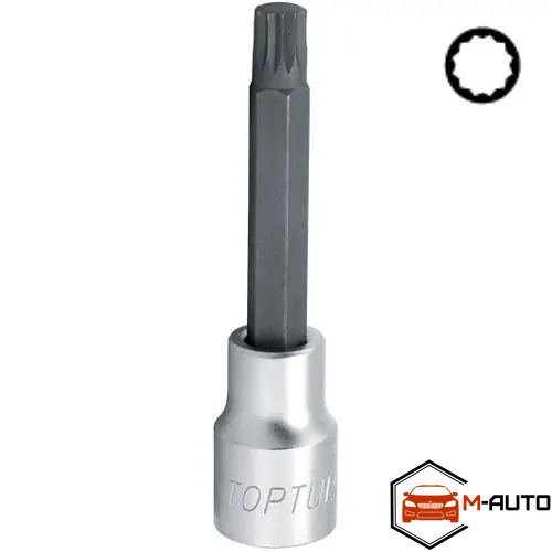 Головка з бітою SPLINE M10 L100mm 1/2" TOPTUL BCJA1610 BCJA1610 фото
