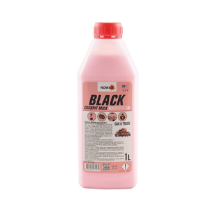 Поліроль-молочко для пластику,концентрат/Nowax Black Cockpit Milk/ 1L- STRAWBERRY (9шт.в упак.) NX01188 фото