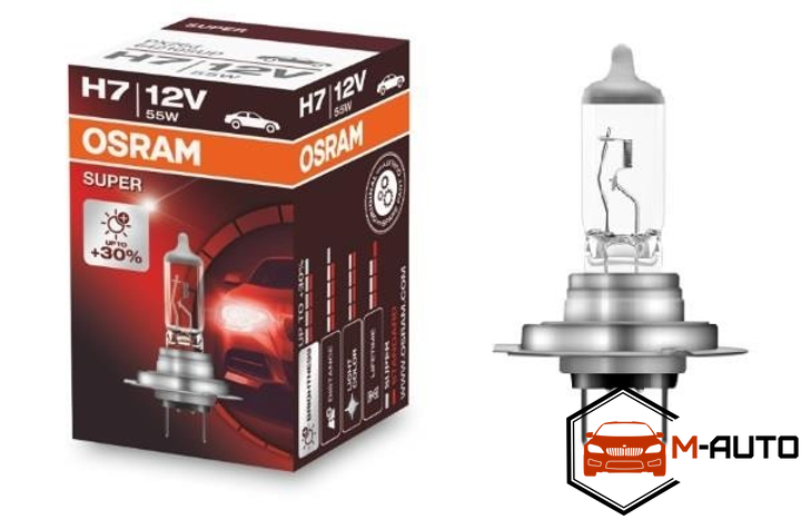 Лампа OSRAM H7 12V 55W PX26D + 30% 64210 sup НФ-00010960 фото