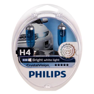 Автолампа Philips Crystal Vision H4 12V 60/55W P43t 2 шт (12342CVSM) 12342CVSM (10) фото