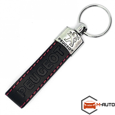 Брелок шкіряний, (шкіра довгий) Peugeot чорний НФ-00005087 фото