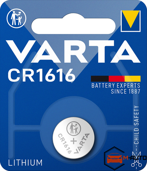 батарейка CR1616 "Varta" блістер 6616101401 фото