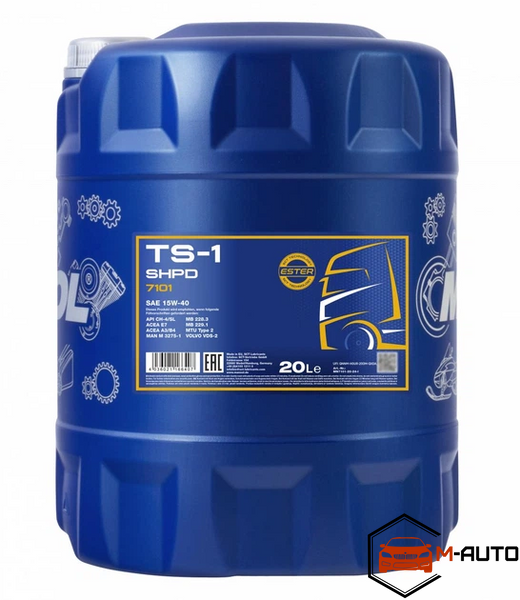 Масло MANNOL TS-1 15W-40 20л SHPD (7101) 7101 фото