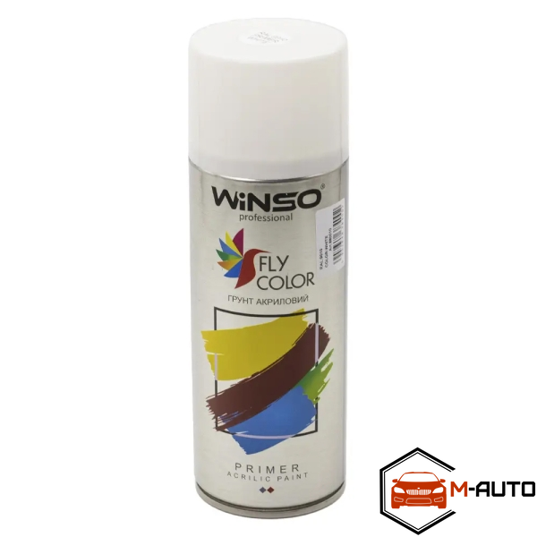Грунтівка акрилова, Spray 450ml.біла (White/Ral9010) 12шт/уп) 880010 фото