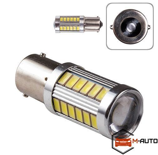 Лампа LED 1 контакт S25-1156-5630-33SMD+3W+лінза AA404 AA404 фото