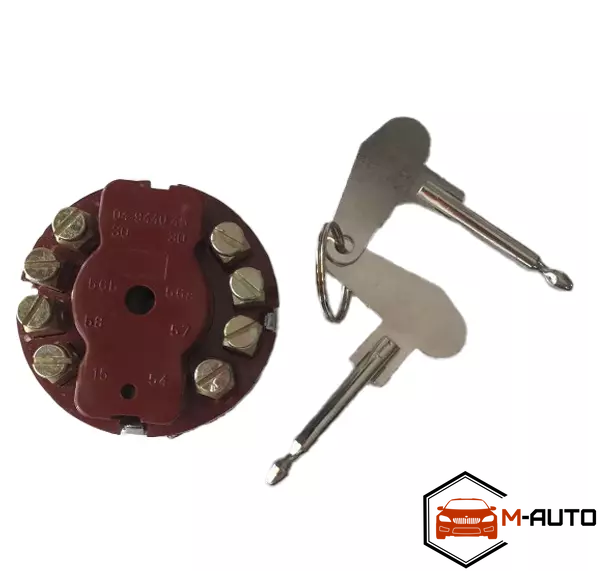 Замок запалювання Zetor Tractors 6211 6320 6340 6711 6718 12-24V з ключами (КНР) WG-038 WG-038  фото