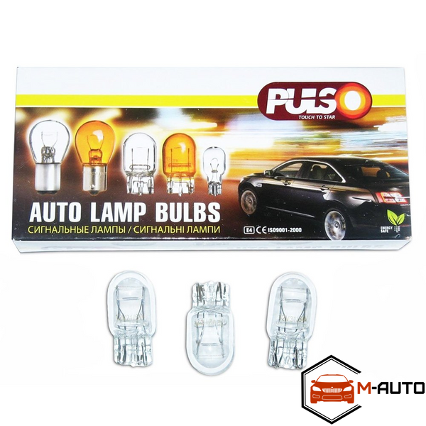 Лампа PULSO T20 (W3x16q W21 5W/12V 21/5W) clear 2 контакта LP-20162 фото