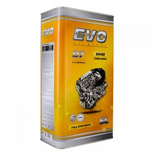 Олива моторна EVO D7 5W-40 TURBO DIESEL 5L D7 5W-40 TURBO DIESEL 5L фото