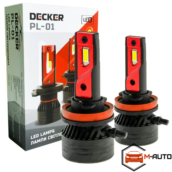 DECKER LED PL-01 H11 45W, 5000K, 10000Lm 9-32V CAN LED Лампа Основного світла PL-01 H11 фото