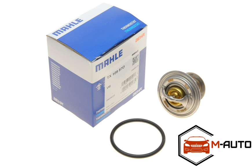Термостат MAHLE VW T4/T5/Audi A3/A6 1.9D/1.9/2.0TDI/2.0 90- (від 87 до 102&deg;C) TX 109 87D фото