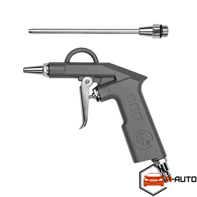 Пістолет продувний короткий з додатковим наконечником 120 мм INTERTOOL PT-0804 РТ-0804 фото