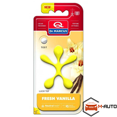 Ароматизатор Dr. Marcus Lucky Top Fresh Vanilla (Ванільний Фреш) (підвісний; на дефлектор) 660 фото