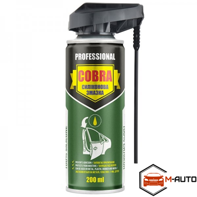 Силіконова змазка, SILICONE SPRAY PROFESSIONAL COBRA,200ml (24шт) NX20700 фото