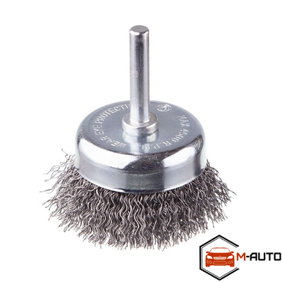 Щітка чашкова 50 мм для дриля, 1/4" (кручений дріт) INTERTOOL BT-9050 BT-9050 фото