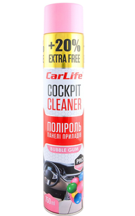 Поліроль панелі приладів CarLife Бабл гам. Cockpit Cleaner 750ml (24шт/ящ) CF759 фото