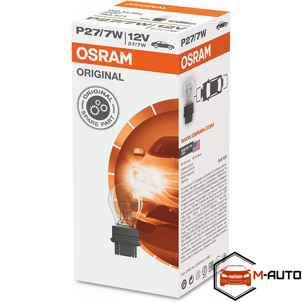 Автолампа OSRAM P27/7W 12V 27/7W 3157 фото