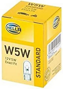 Автолампа HELLA 12v w5w 12V 5W 8GP 003 594-121 фото