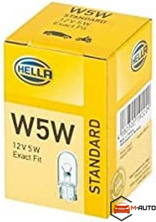 Автолампа HELLA 12v w5w 12V 5W 8GP 003 594-121 фото