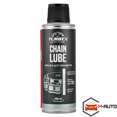 Змазка для ланцюгів TURBEX CHAIN LUBE ROAD 200 мл (12 шт/ящ) TR00174 фото