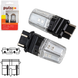 Лампи PULSO/габаритні/LED 3157/W2.5x16q/12SMD-2835/2контакта/9-36v/120/50lm/RED LP-66315R  (200/10) фото 1