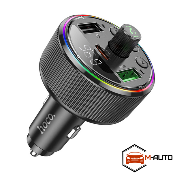 FM-трансмітер модулятор HOCO E82 Guerrero PD30W+QC3.0 car BT FM transmitter Black E82 фото