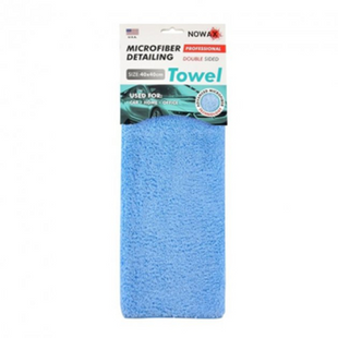 Професійна ганчірка з мікрофібри "For Detaling double-sided", NOWAX, 40х40см, блакитна NX68442 фото