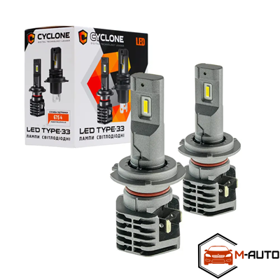 LED H7 type 33 CYCLON Лампа LED 12W 5000K, 4800Lm, 9-32V основного світла type 33 H7 фото