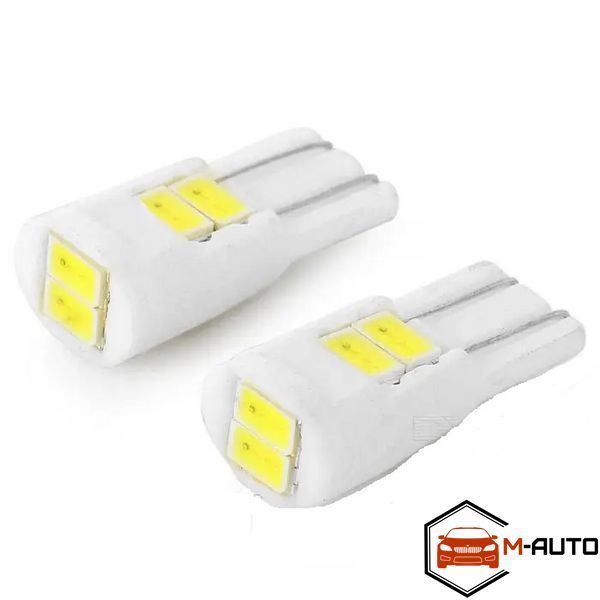 Лампа LED T10-W5W 6smd 12V кераміка біла AA131 AA131 фото