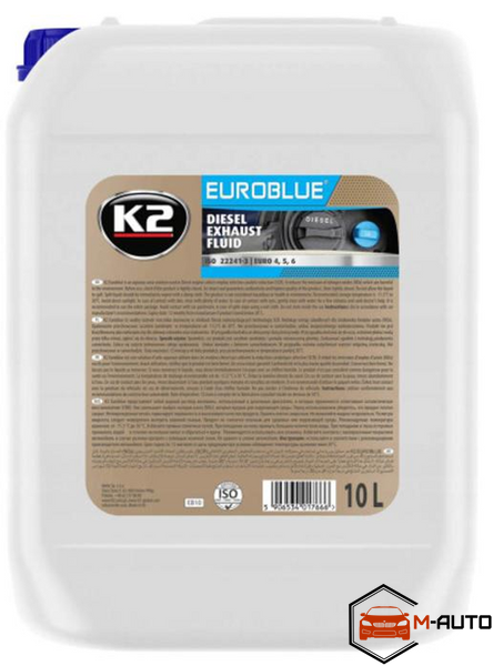 Рідина нейтралізації вихлопних газів K2 EUROBLUE DIESEL EXCHAUST FLUID 10L (K20511) K20511/EB10 фото