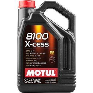 Motul 5W40 5L 8100 X-CESS/502-505 (109228-102870) 109228-102870 фото