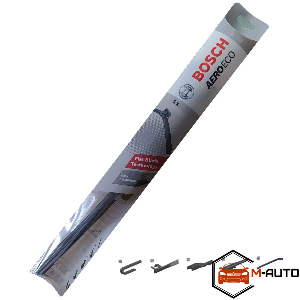 ЩІТКА СКЛООЧИСНИКА BOSCH 550 ММ AEROECO AE550 (БЕЗКАРКАСНА) (4 АДАПТЕРА) BO 3397015581 фото
